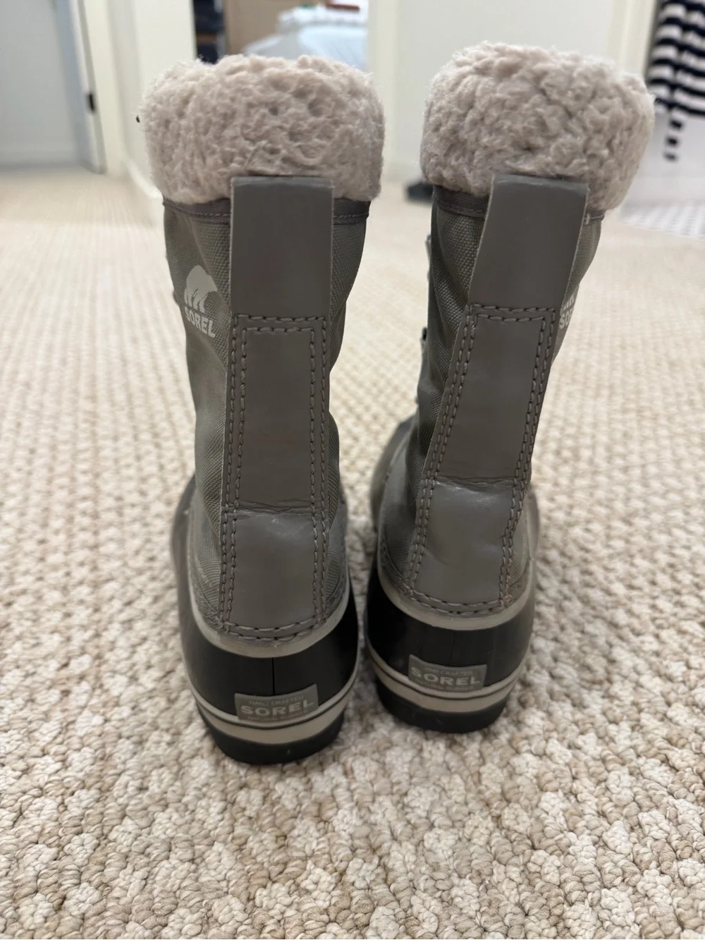 Sorel Kids Gray and Black Waterproof Winter Boots